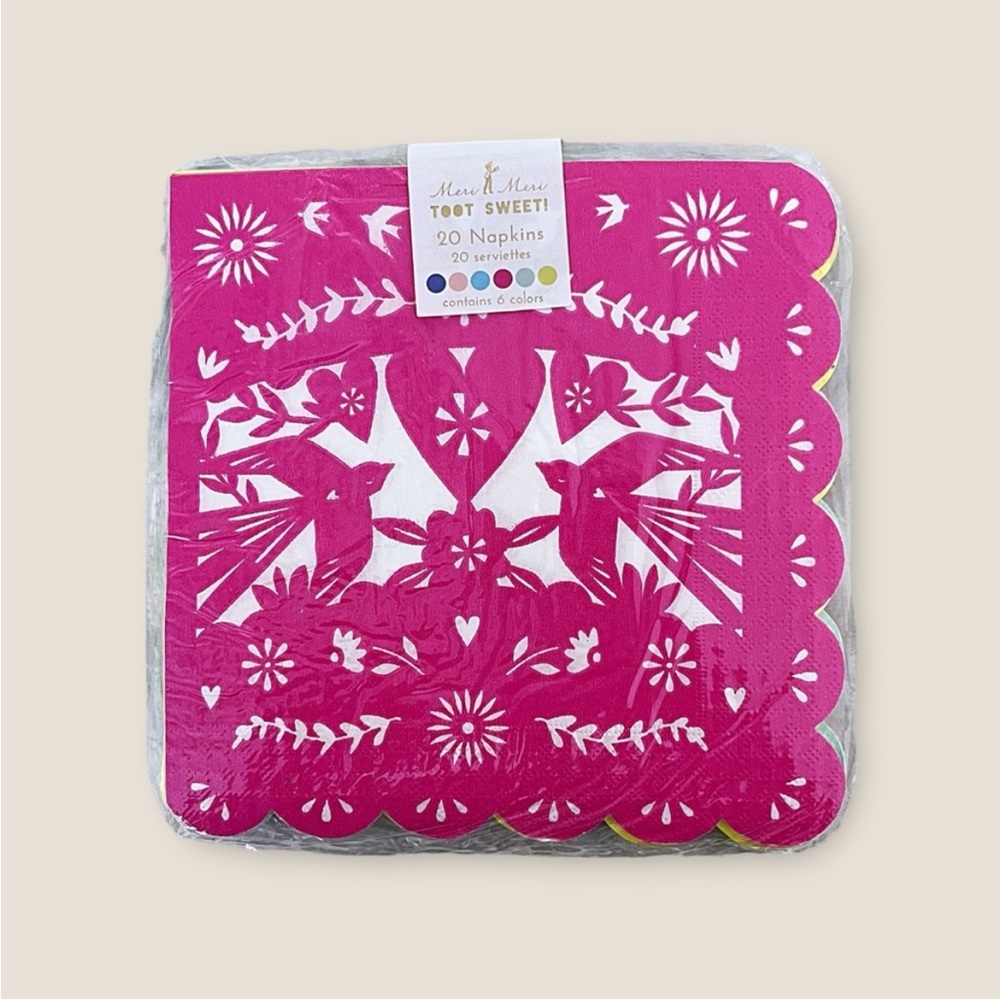 Meri Meri TOOT SWEET Fiesta Theme 20 piece disposable Napkins